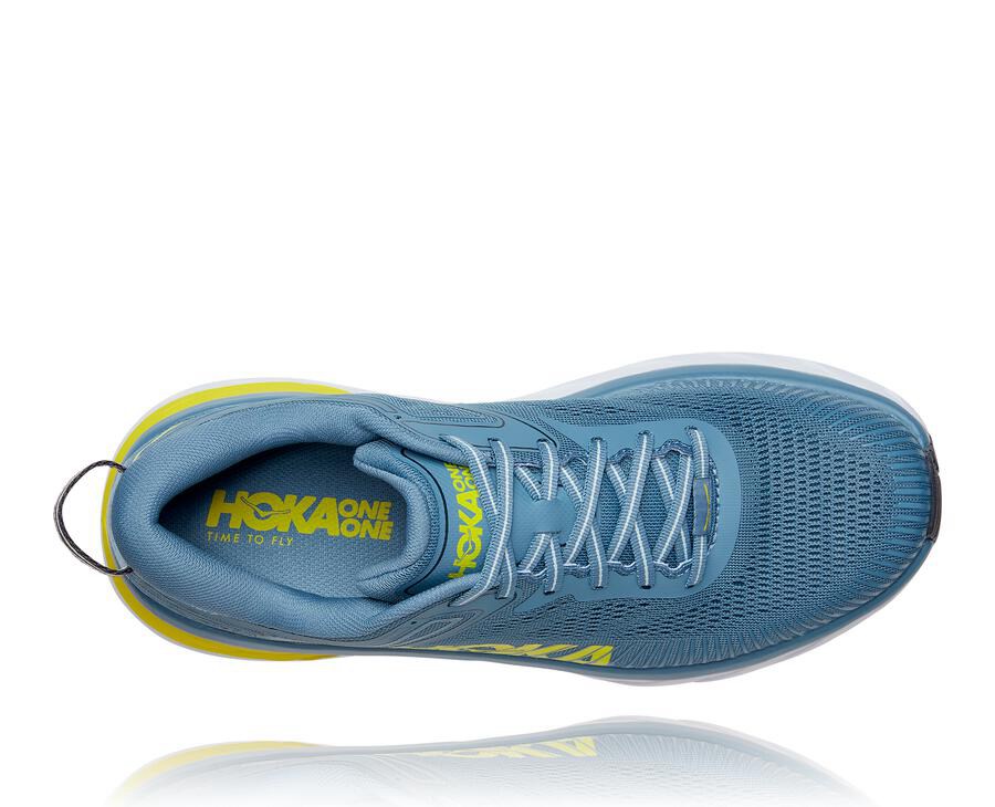 Tenis Hoka One One Hombre Azules - Bondi 7 - BPOU18932